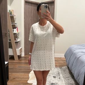 LF rhinestone embellished t-shirt dress XS